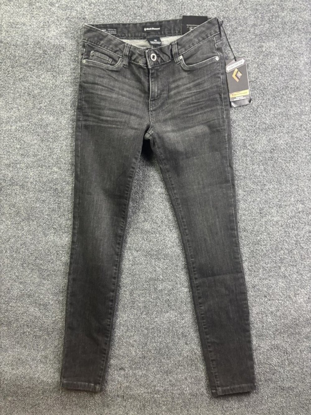 Black Diamond Skinny‎ Jeans Womens 4 Charcoal Wash Mid Rise Stretch 28x30